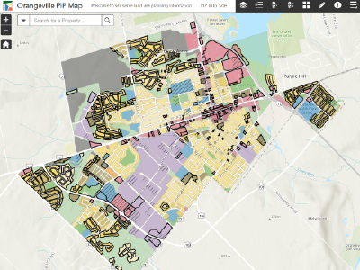 screenshot of the Planning Information Portal application